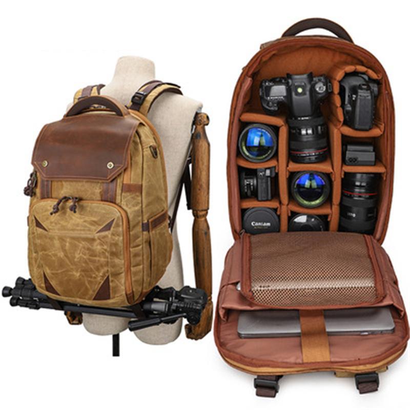 Camera Bags Waterproof Shockproof Breathable Dslr Pography Bag For Nikon Canon Sony Laptop Travel Backpack Men