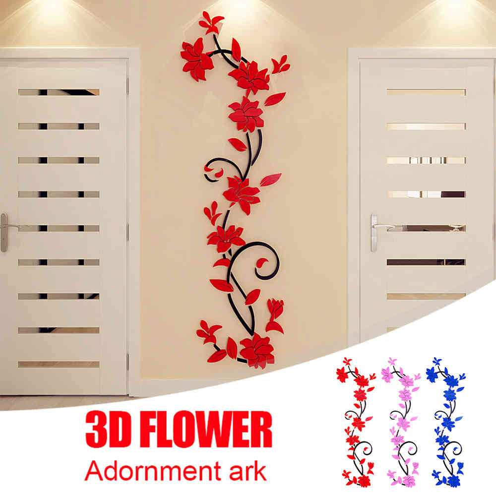 3D mirror decal acrylic wall paste self-adhesive DIY mirror wall paste home decoration living room bedroom TV wall wedding room