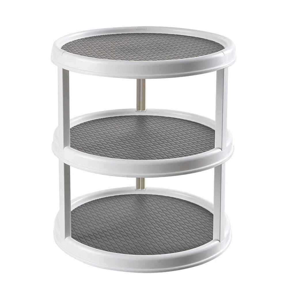 Rotating Spice Rack Non-Slip 360 Rotating Storage Tray Multifunctional Plastic Candy Box Organizer For Kitchen Desktop