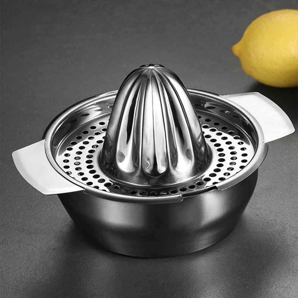 Stainless Steel Squeezer Mini Manual Juicer Citrus Fruit Lemon Orange Press Squeezer Filter Bowl Household Kitchen Gadget