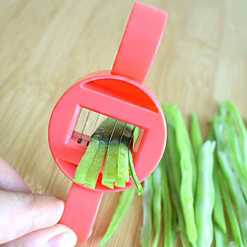 1Pcs Kitchen Gadgets Shredded Device Shred Peeler Multi-functional 1Stainless Steel Bean Slicer Vegetable Cutters Tools