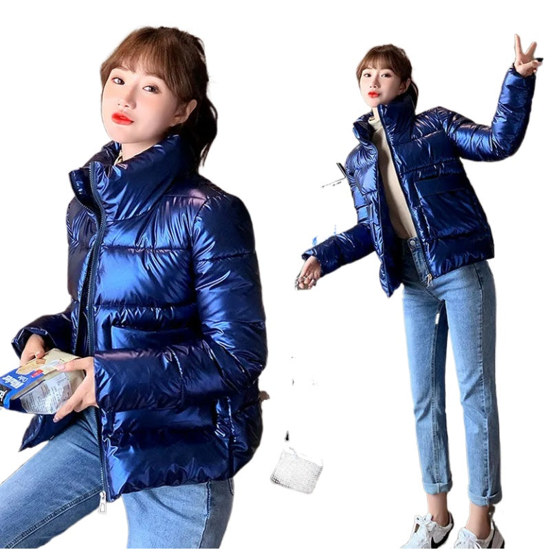 Women Jacket Parkas 2021 New Fashion Youth Slim Stand Collar Casual Street Warm Autumn Winter Coat Female