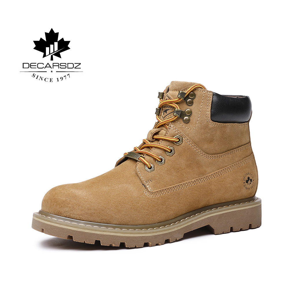 DECARSDZ 2021 Mens Boots Casual Boots Men Full grain Genuine leather Retro Men&#039;s Boots Walking Men Shoes