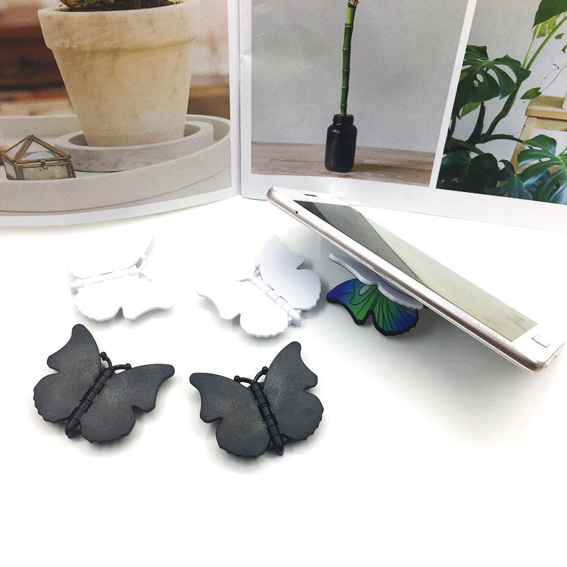 Butterfly Cell Phone Holder ABS Plastic With Metal Spring Inside Mobile Desk Stand Portable Cartoon Smartphone Mounts For iPhone Huawei Xiaomi Samsu