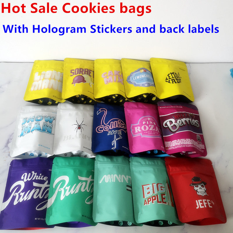 3.5g Mylar Bags COOKIES California SF White Runtz GEORGIA PIE MINNTZ Cake Mix Touch Skin Lemon nade jpackage packing
