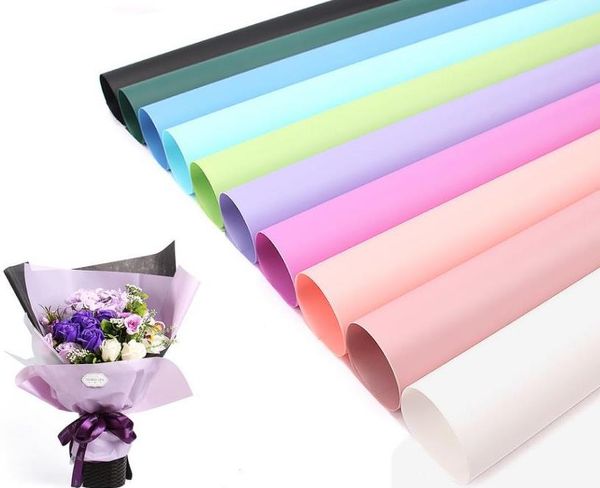Florist Wrap Paper 20pcs-lot 60X60CM Flower Bouquet Waterproof Wrappings Supplies Wedding Valentine Flowers Bouquets Gift Wrapping Decor SN2