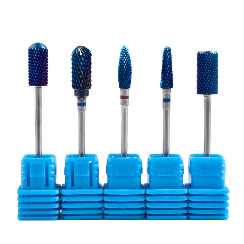 5 Pcs Tungsten Steel Carbide Nail Drill Bits Set, Top Cuticle Clean Gel Removal Tool Kit, Nail Art Silicone Polisher Grinde