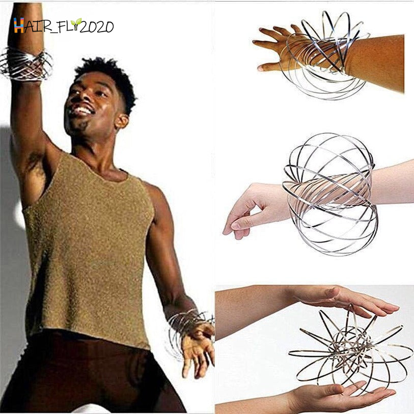 Magic Flow Ring Toys Toroflux Kinetic Spring Funny Outdoor Game Intelligent Spinner 3D Arm Inductive Stress Relief Toy Fidget HA29