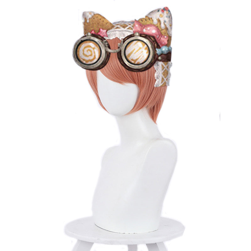 Game Identity V Mechanic Tracy Reznik Cosplay Wigs Candy Girls Orange Pink Short Synthetic Hair Halloween Christmas Role Play Wi