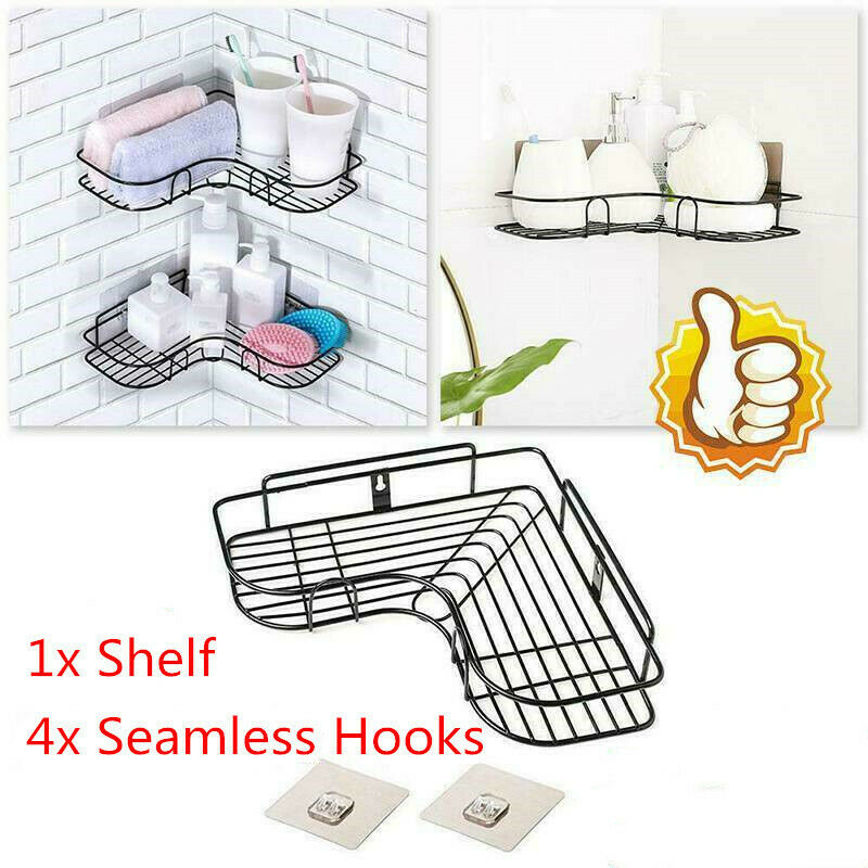 Multifunctional Bathroom Kitchen Rack shelf Adhesive Shower Rack Holder Shampoo Corner Shelf Storage Organizer Wall Mounted