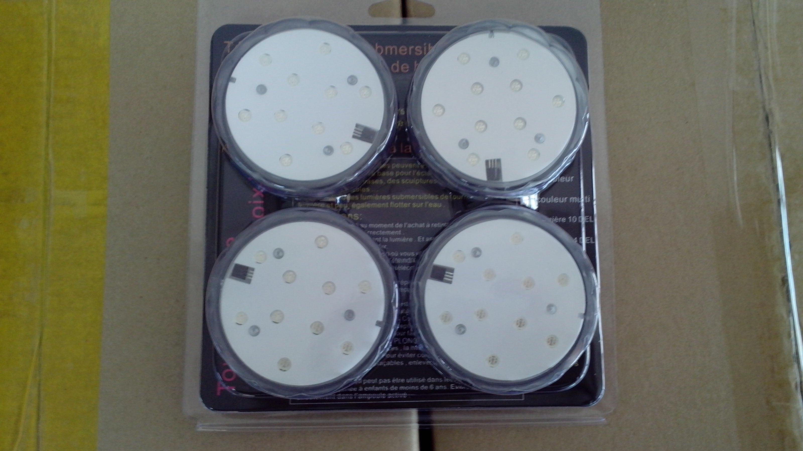 SXI Submersible led lights 3AAA battery operated remote control white floralyte bases for vase or other craft