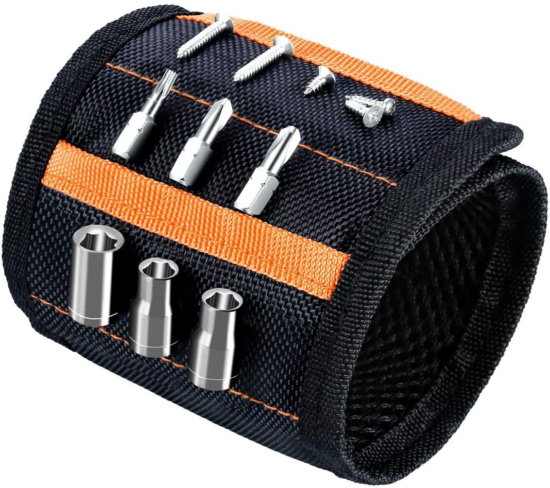 Magnetic spindle clutch magnetic tool magnetic gadget bracelet wrist tool holder for bolt attachment drills