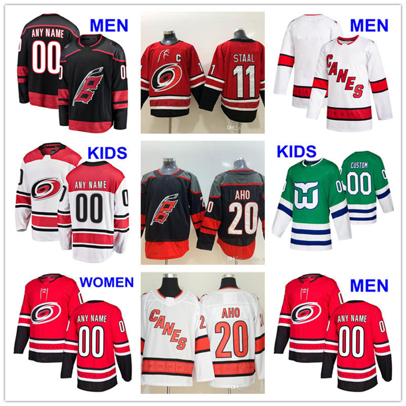 Canes Carolina Hurricanes Sebastian Aho Jerseys 20 Staal Andrei Svechnikov Teuvo Teravainen Dougie Hamilton Jaccob Slavin Erik Haula Hockey shirt un
