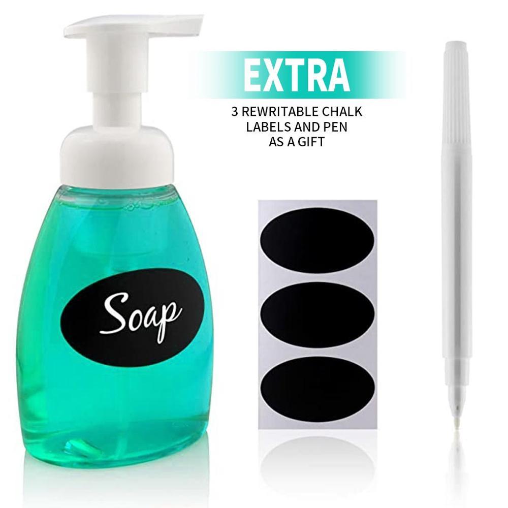 Bottles of bottling the foam gel pump of shampoo lotion showerhead labelled sticke 3 pc 300ml clear the liquid mousse of bottle soap