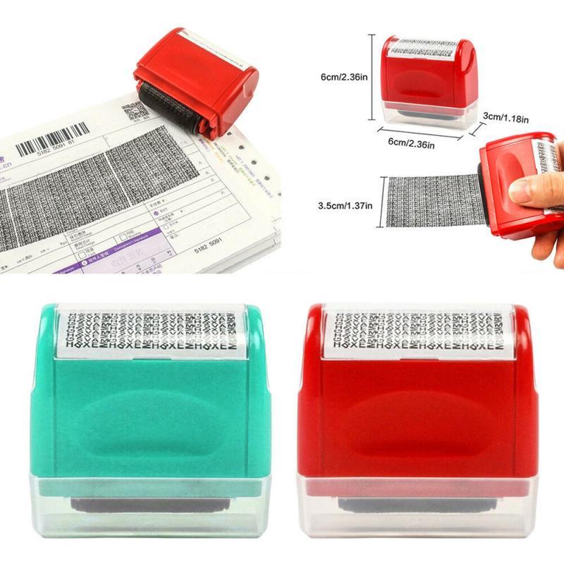Roller Stamp Self Inking Stock Stamp Seal Theft Code Guard Your ID Confidentiality Confidential Seal Office File Stamp Tool