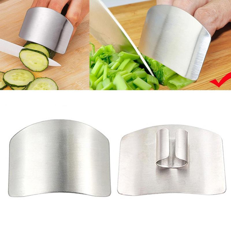 Stainless Steel Finger Guard Kitchen Tool Hand Finger Protector Knife Cut Slice Safe Guard Finger Protection Kitchen Gadgets