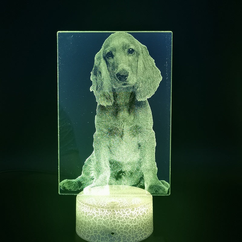 Cocker Spaniel Night Sensor Light LED Kids Animal 3D Desk Lamp Bedside Nightlight Pet Dog Bluetooth Speaker Birthday Holiday Gift