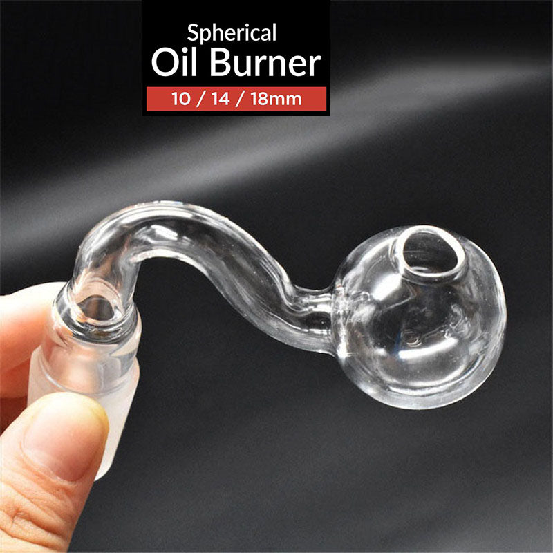 30mm OD bubbler glass oil burner pipes pyrex oil adapter pipe 10mm 14mm 18mm male female bubbler oil bowl for water pipes bong