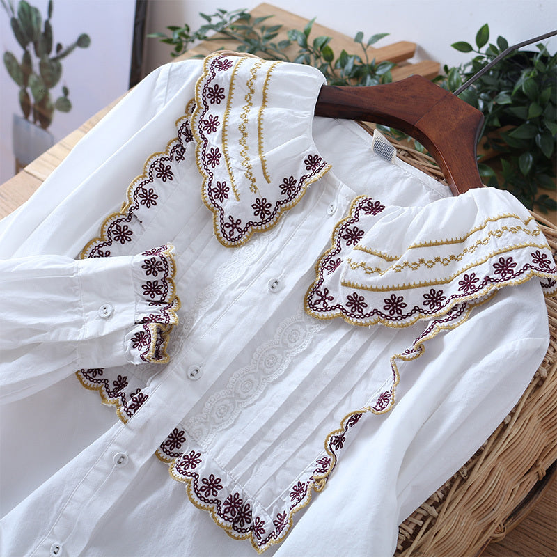 Women&#039;s Blouses & Shirts Lamtrip Boutique Ukrain Style Square Exotic Embroidery Cotton Retro Shirt Blouse Women ZAE0