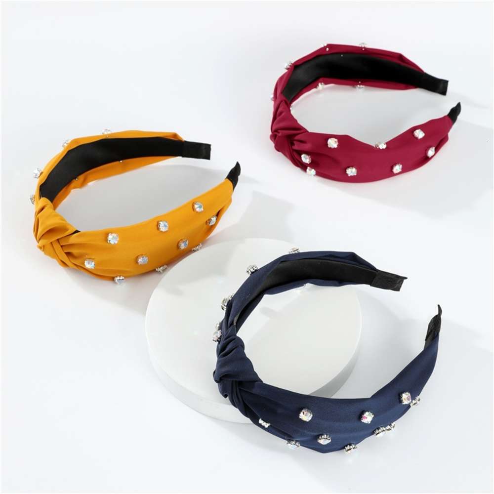 Nail Drill hair accessories AB color water drill hairband women&#039;s cloth art Korean fashion versatile Headband