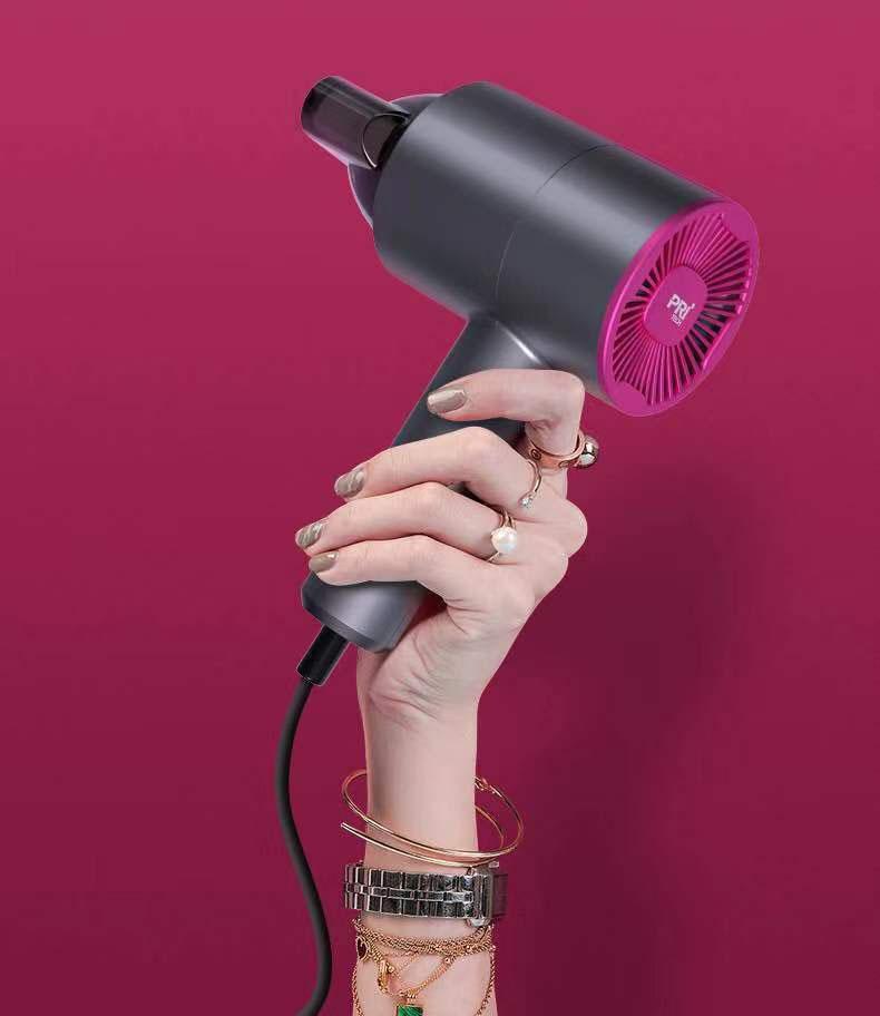 Electric Hair Brushes Professional Negative Ion Ceramic Tourmaline Travel Blow Dryer, Lightweight Compact Size Quiet Small Dryer With Nozzle