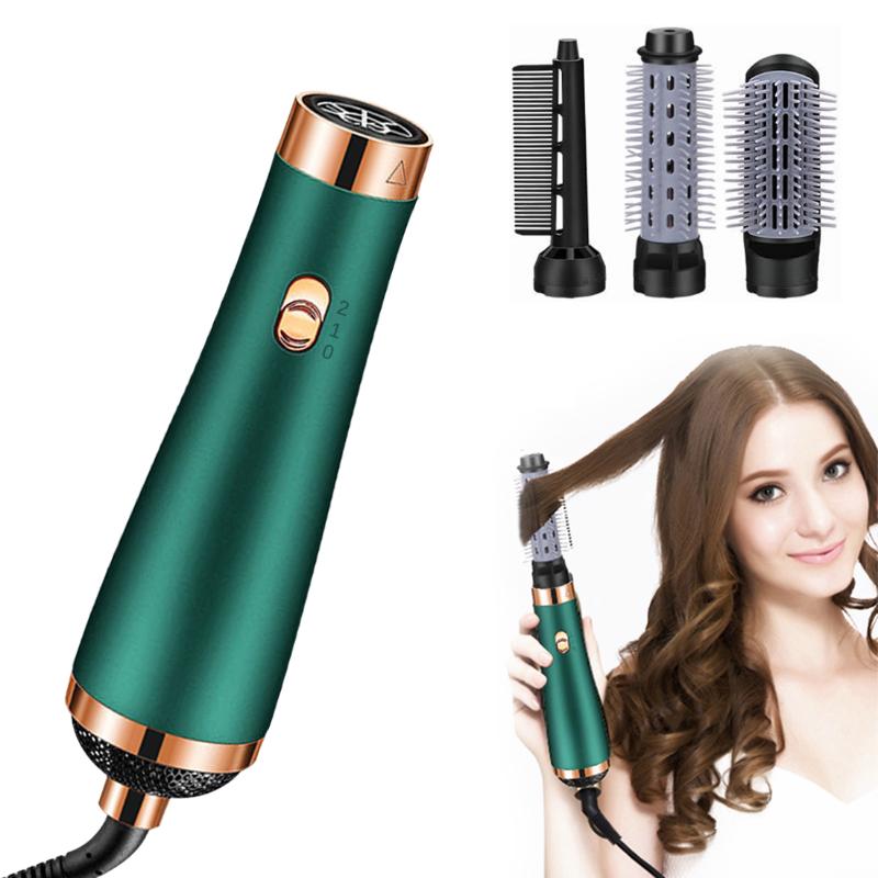 Electric Hair Brushes 3 In 1 Ionic Dryer Brush Volumizer Air Rotating Straightener Comb Curler Curling Styling