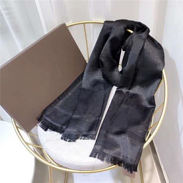 Silk Scarf Fashion Man Women 4 Season Shawl Scarf Letter Scarves Size 180x70cm 6 Color High Quality