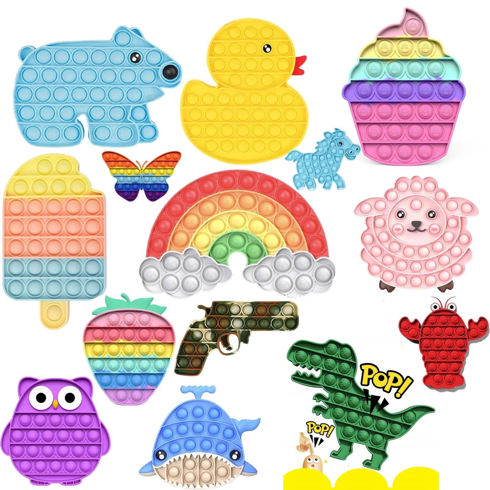 2021 Latest Push Bubble Sensory Toy Autism Needs Squishy Adult Child Funny Anti-Stress press It Fidget Stress Reliver Toys CM11