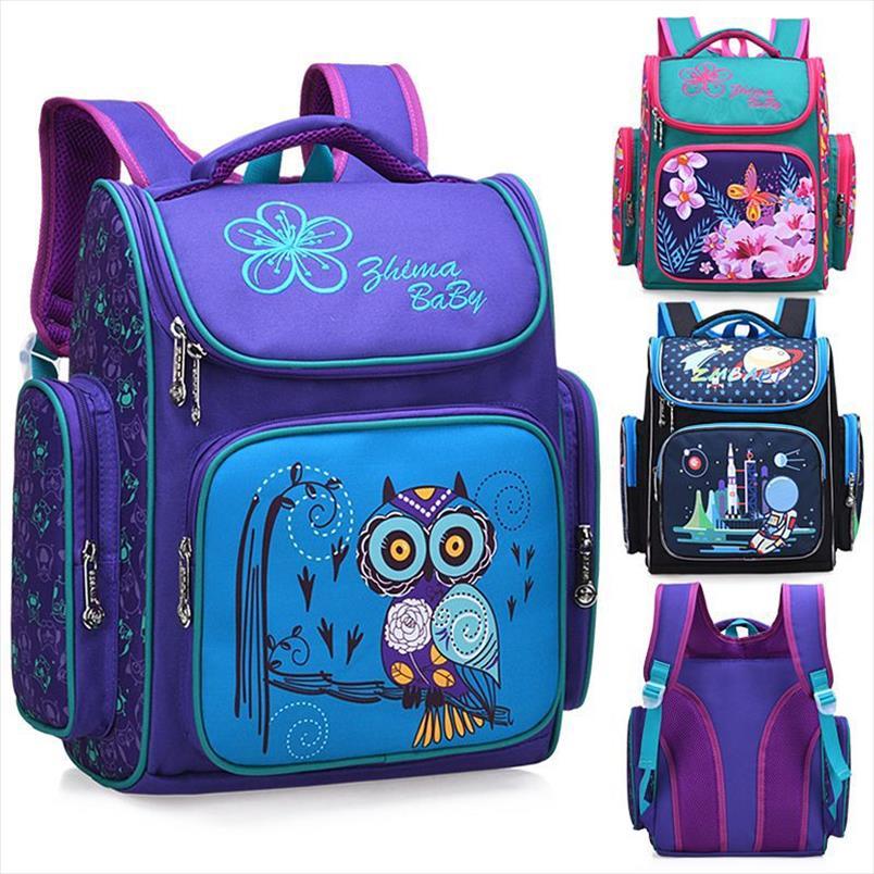 Children School Backpack For Boys Animal Owl Knapsack Girls Butterfly Backpacks Kids Satchel Space Bags Grade 1