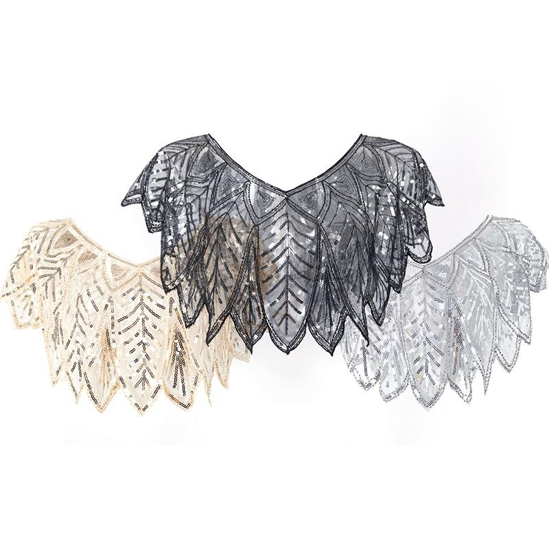 Women&#039;s Fashion Sequined Evening Dress Shawl Four-color High-end Atmosphere Dinner Party Scarves