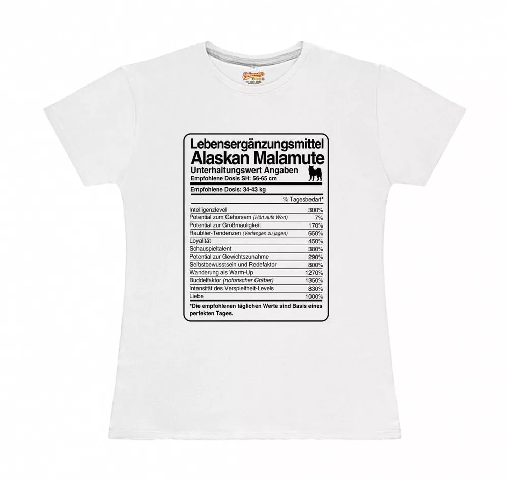 T-Shirt Womens dose Alaskan Malamute Living Supplements by siviwonder