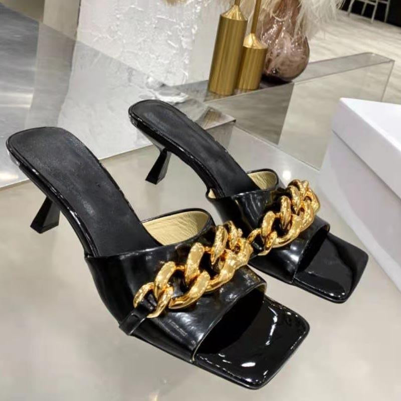 2021 Designer sandals fashionable summer mid-heel comfortable and beautiful leather casual office 3
