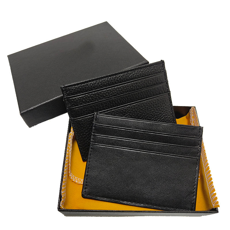 Brand New Mens Wallet Credit Card Holders Soft Leather Mini Card Bag 7 Slots Coin Pouch thin Men Wallets with Box