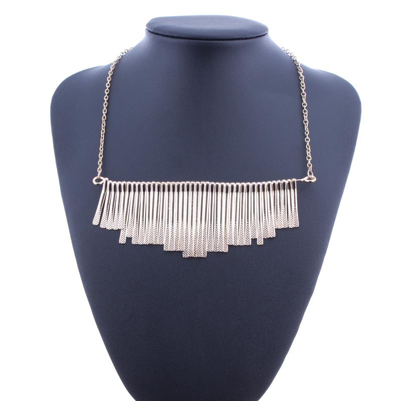 Tenande Punk 2 Color Long Statement Stripes Tassel Choker Necklaces & Pendants For Women Simple Style Night Club Jewelry Bijoux Chokers