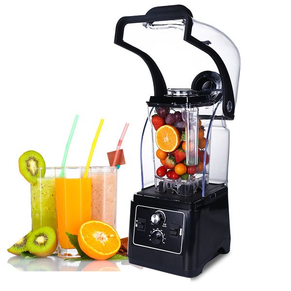 2200W Sound insulation Food Processor Ice Crusher Commercial Blender Mixer Mute Juicing hine Smoothies Fruit Juicer
