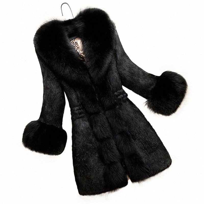 Plus Size Women Clothes S-6XL Winter Coat Office Lady Faux Fur Coat Elegant Female Outwear Slim Teddy Jacket Women Warm R56Y#