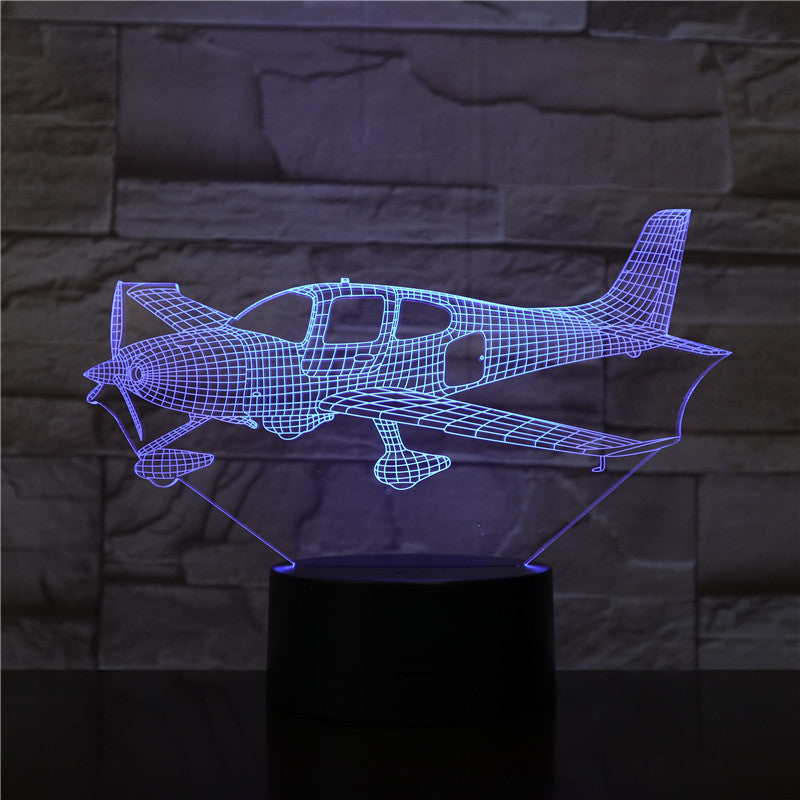 Acrylic Night Light Jet Aircraft 3D Desk Lamp LED Kids Room Nightlight Touch Switch Smart Phone Control Child Birthday Gift Dropshipping
