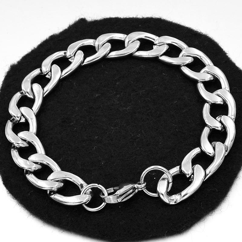 Link, Chain Arrival Punk Wide Men Bracelet Bangle Fashion Personality Stainless Steel Jewelry As Gift