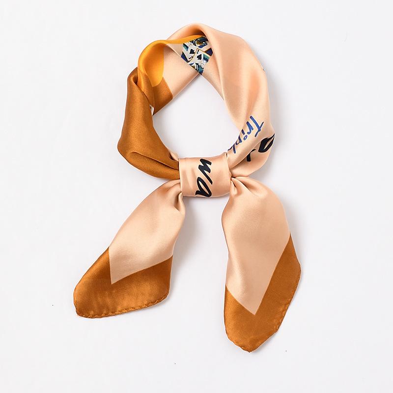Scarves Summer Women Silk Square Scarf Soft Multicolor Printing Kerchief Neck Decorative Scarfs Foulard Apparel Accessories