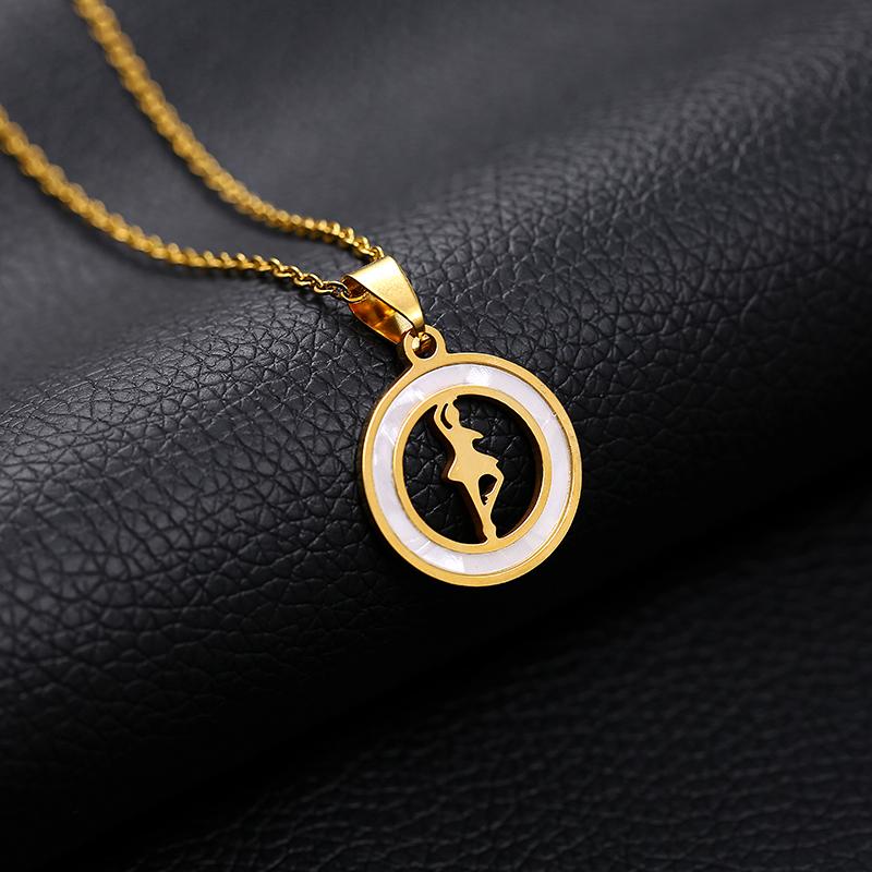 Pendant Necklaces Fashion Dancing Ballerina Dancer Ballet Dance Necklace Charm Stainless Steel Girls Christmas Valentine&#039;s Day Gift