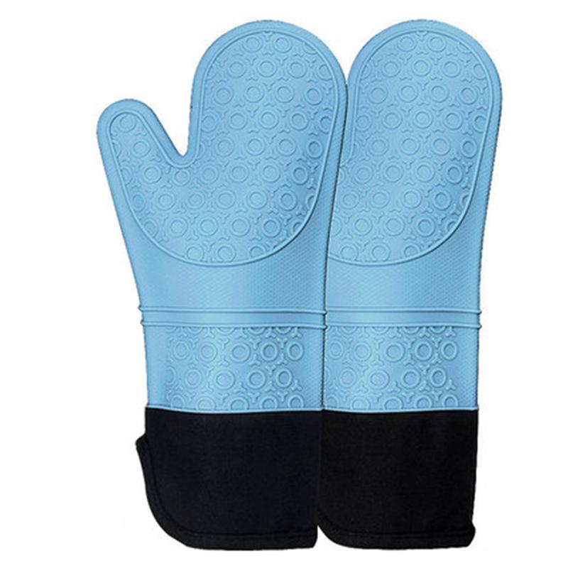 Oven Mitts 2 Silicone Gloves, Extended Non-Slip Microwave Oven, Suitable For Anti-Scalding And Heat Insulation