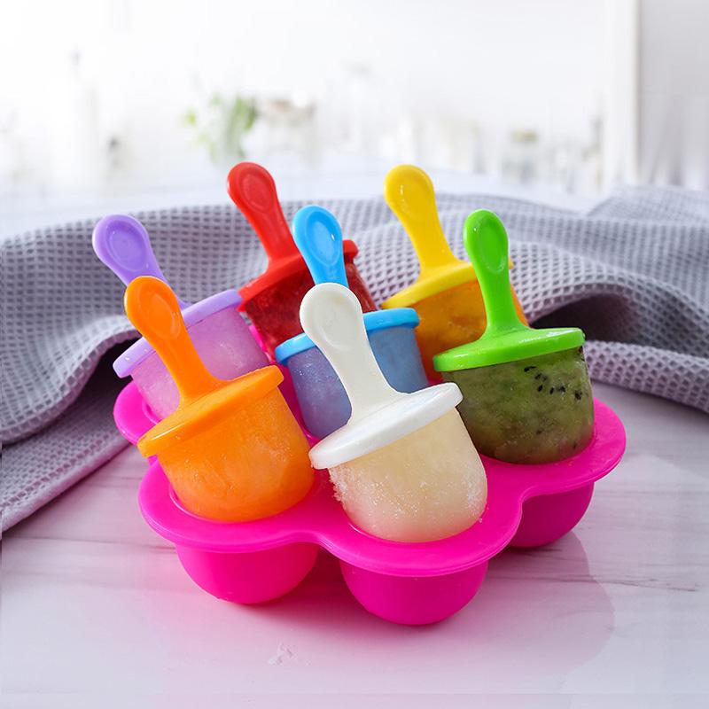 Baking Moulds Ice Cream Pops Mold Portable Grade Popsicle Mould Ball Maker Baby DIY Supplement Tools Fruit Shake Accessories