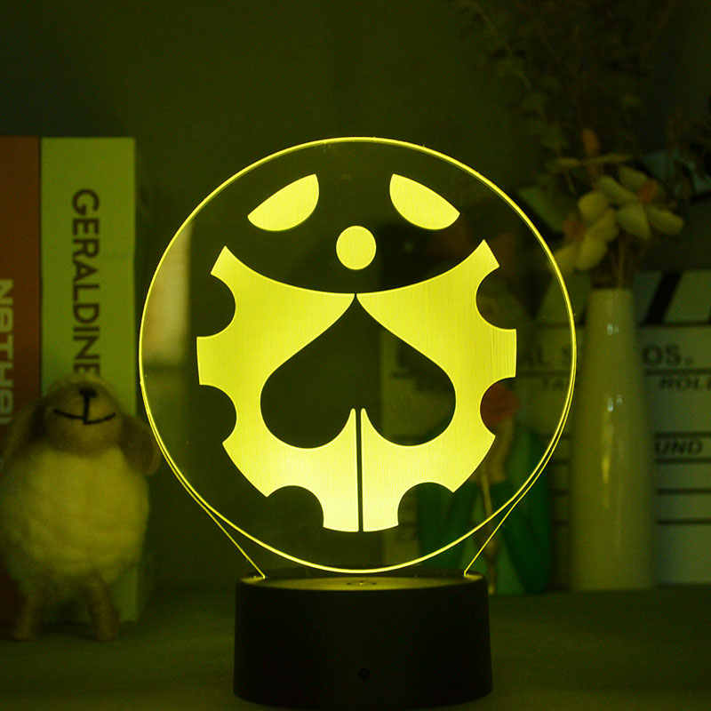 Bedside 3D Cute Lamp Acrylic Night Light LED The Seven Deadly Sins Nightlight Touch Switch Kids Room Atmosphere Decor Anime Fans Gift