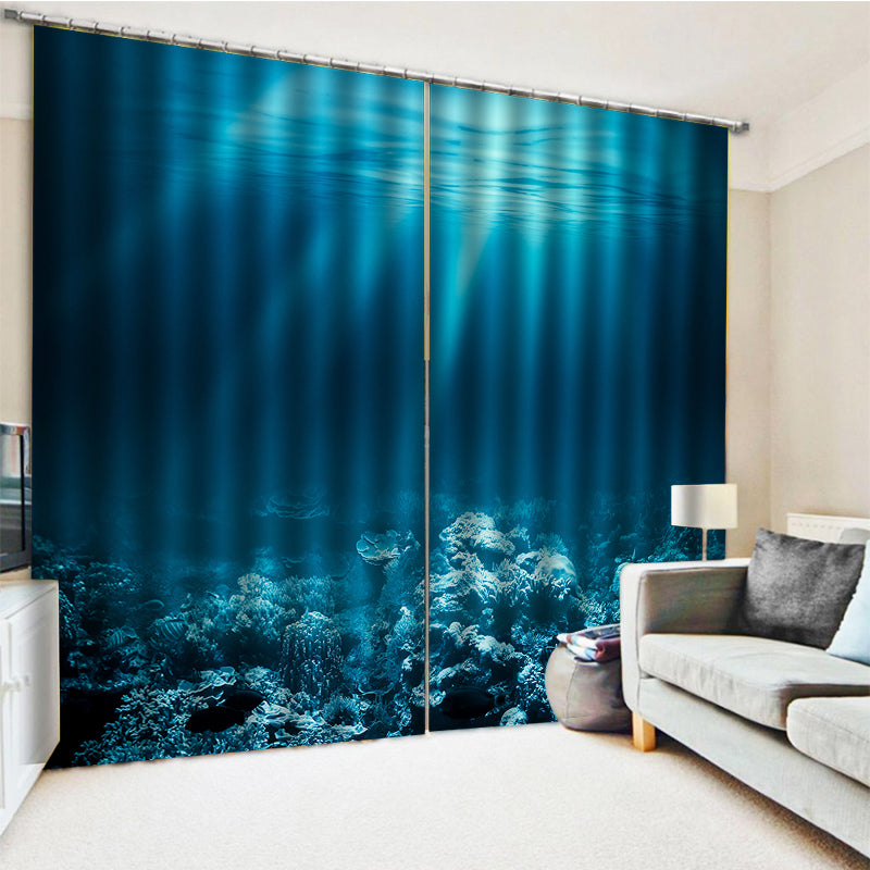 Beautiful Photo Fashion Customized 3D Curtains green water curtains 3D Window Curtains For Living Room Bedroom