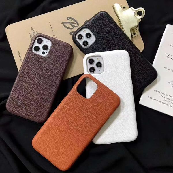 Classic Orange Fashion Luxury Phone Cases for iphone 13 13pro 12 12Pro Max 11 11pro XS XR XsMax 7 8 plus SE High Quality Litchi Grain Leathe