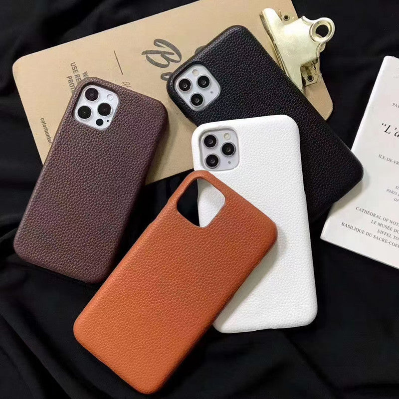 Classic Orange Fashion Luxury Phone Cases for iphone 13 13pro 12 12Pro Max 11 11pro XS XR XsMax 7 8 plus SE High Quality Litchi Grain Leather Design