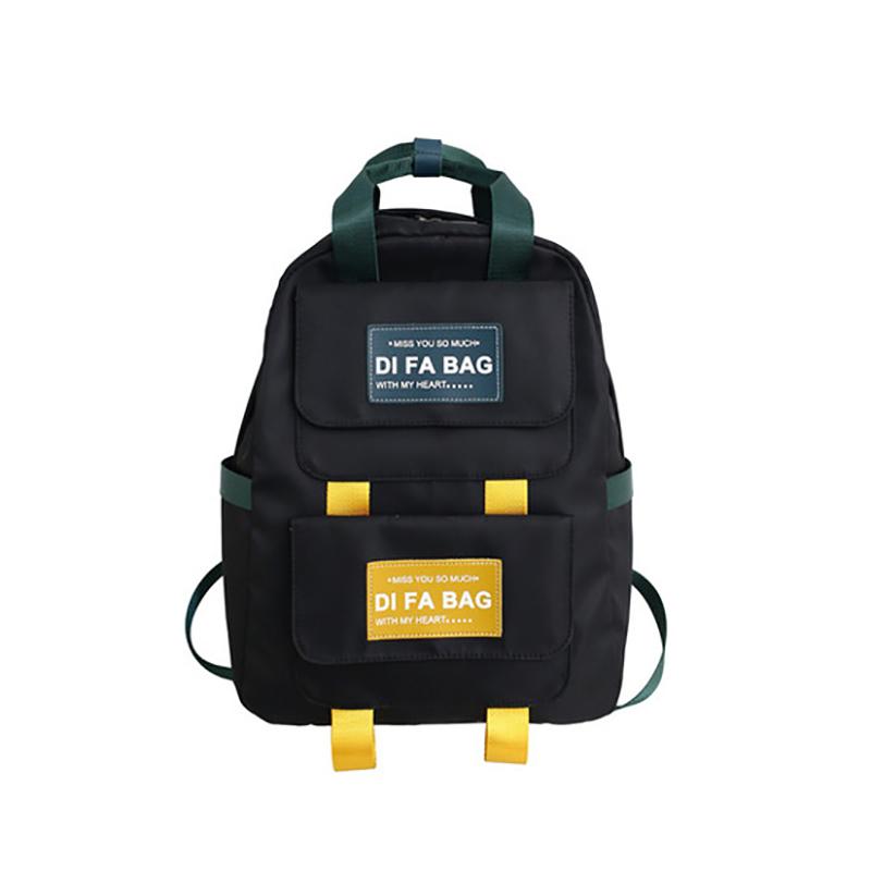 School Bags 2021 Woman Backpacks Waterproof Nylon Ring Portable Backpack Big Capacity College Bag For Teenage Girls Casual Female Daypack