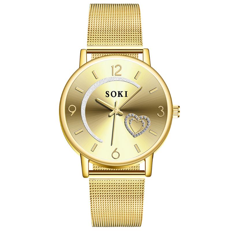 Wristwatches Fashion 2021 SOKI Love Diamond Dial Women&#039;s Watch Wristwatch Clock Gift High Quality Valentine Dropship#7