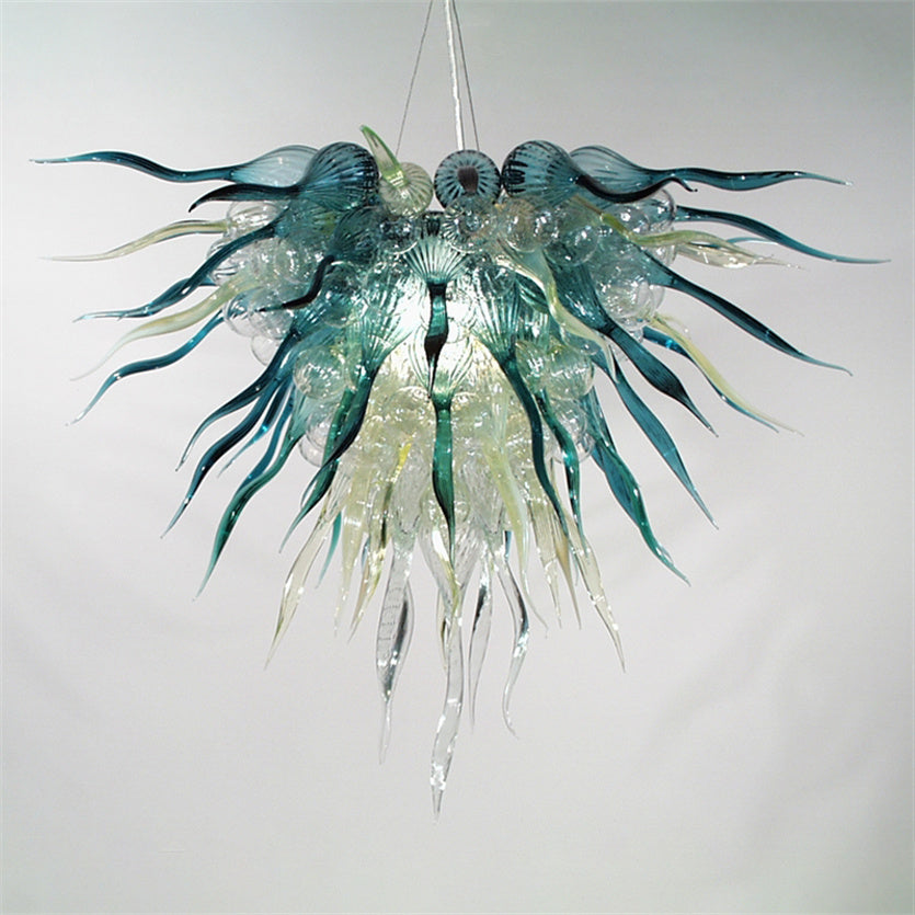 Tiffany Pendant Light Lamps Nordic Creative Crystal Hand Blown Glass Chandeliers Led Luxury Multicolor Lights 24X24 Inches for Home Living Room Loft