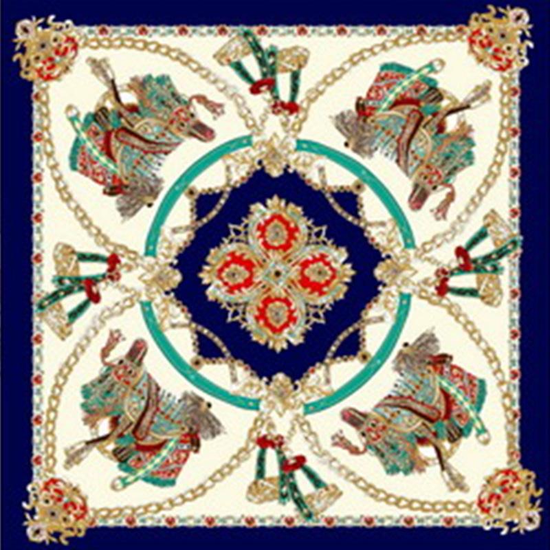 Scarves Women&#039;s Satin Imitation Silk Printing Scarf Square Wild Fashion Decoration For Women Shawl 90cm Bandana